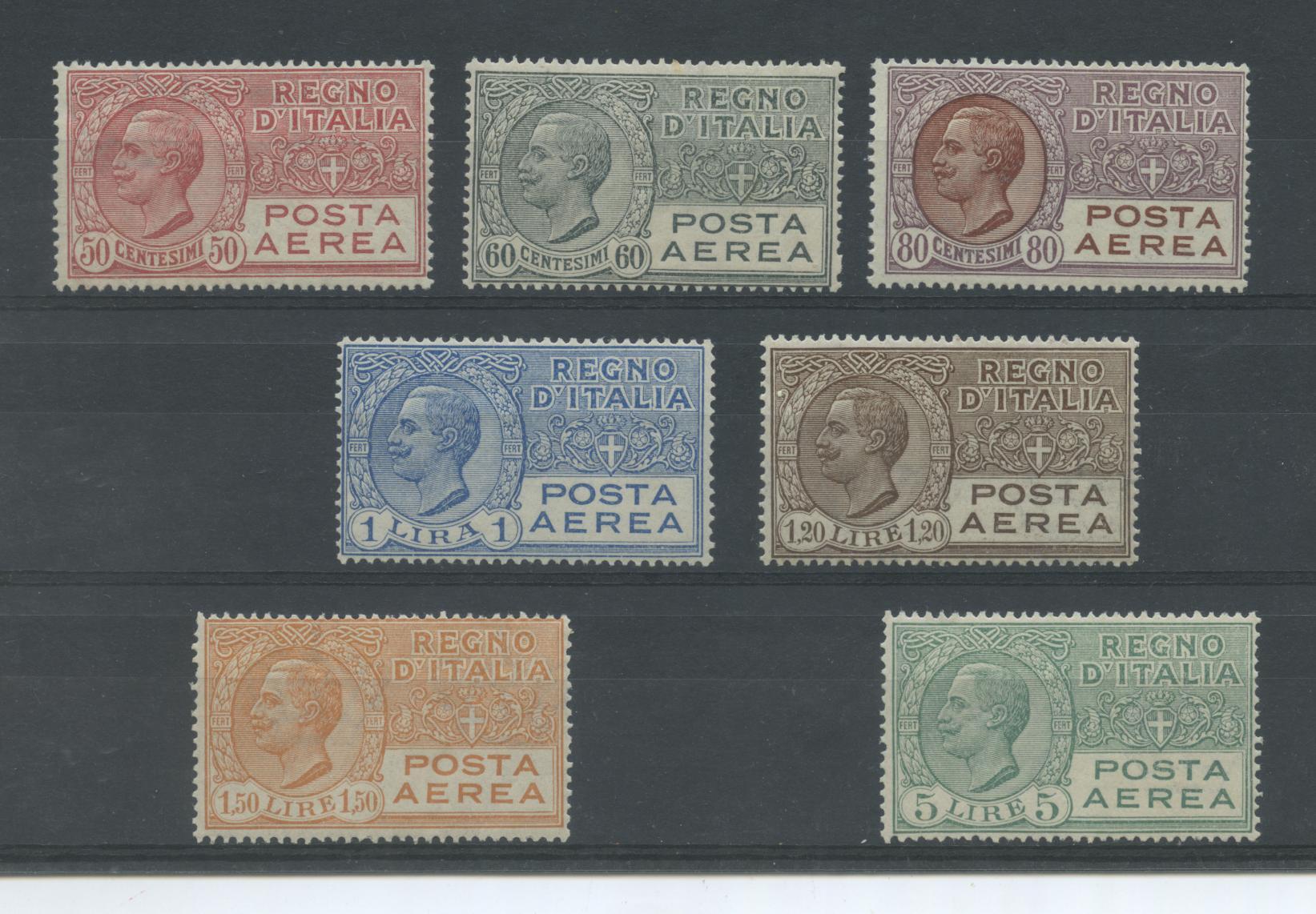 Scansione lotto: REGNO 1926 POSTA AEREA 7V. 5 ** CENTRATO