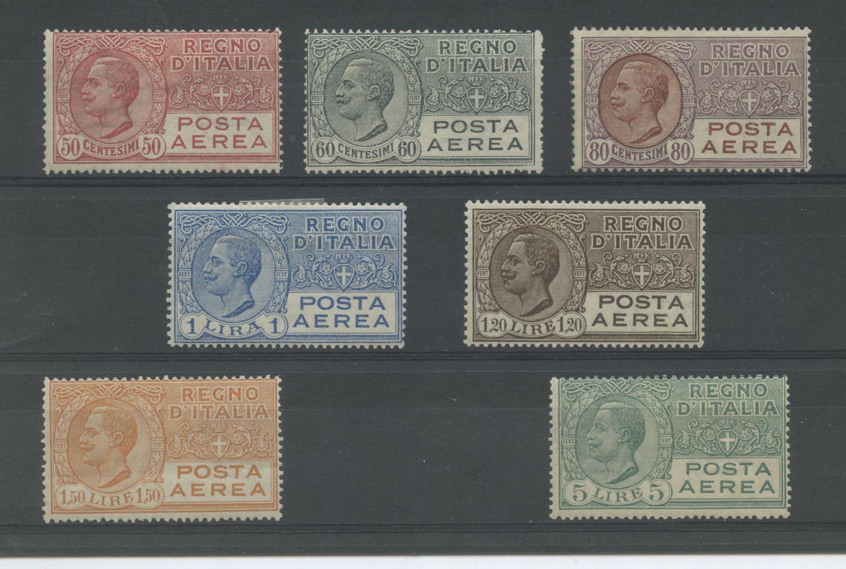 Scansione lotto: REGNO 1926 POSTA AEREA 7V. 2 * CENTRATO