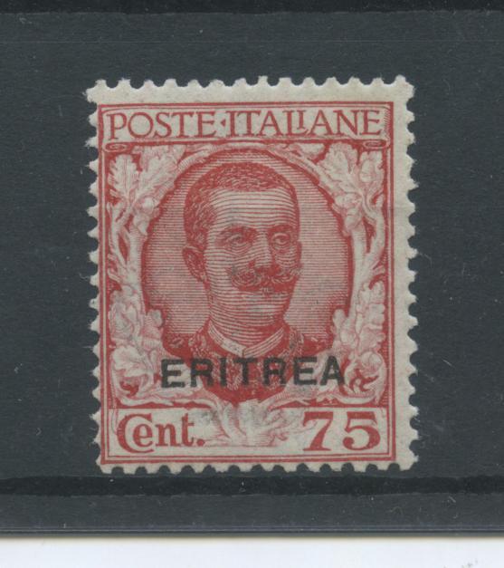 Scansione lotto: COLONIE ERITREA 1926 SOVR. C.75 ** CENTRATO