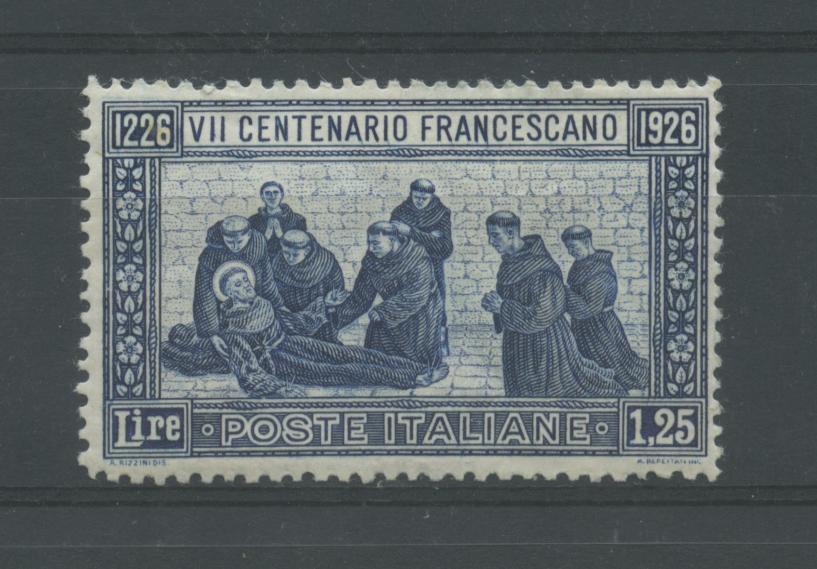 Scansione lotto: REGNO 1926 S. FRANCESCO RARO 3 ** CENTRATO CERT.