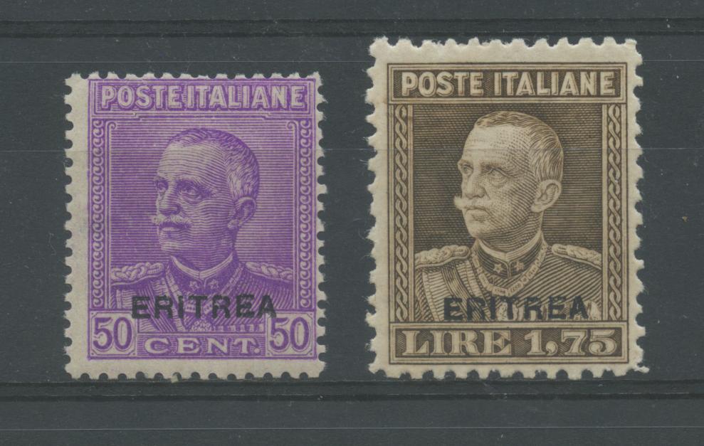 Scansione lotto: COLONIE ERITREA 1928 50C. E L.1,75 5 **