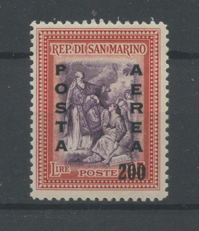 Scansione lotto: SAN MARINO 1948 200L. SU 25L. P.A. **