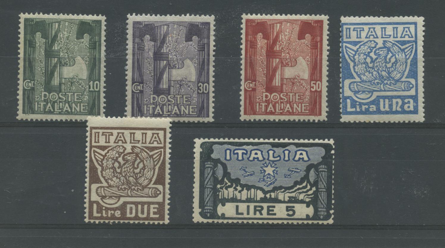 Scansione lotto: REGNO 1923 MARCIA 6V. **