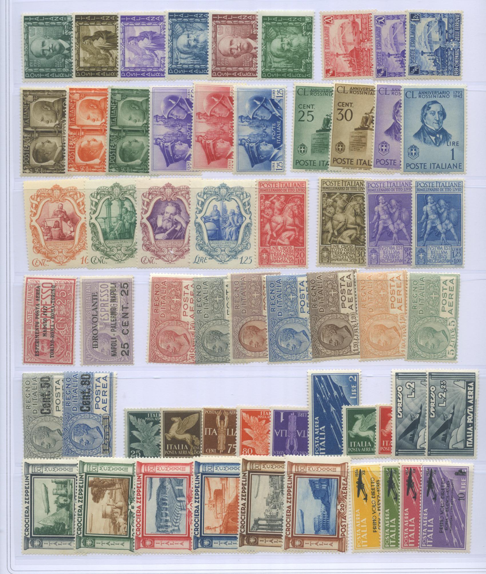 Scansione lotto: REGNO 1910/42 COLLEZIONE CPL.(-3 SERIE) **  CERT.