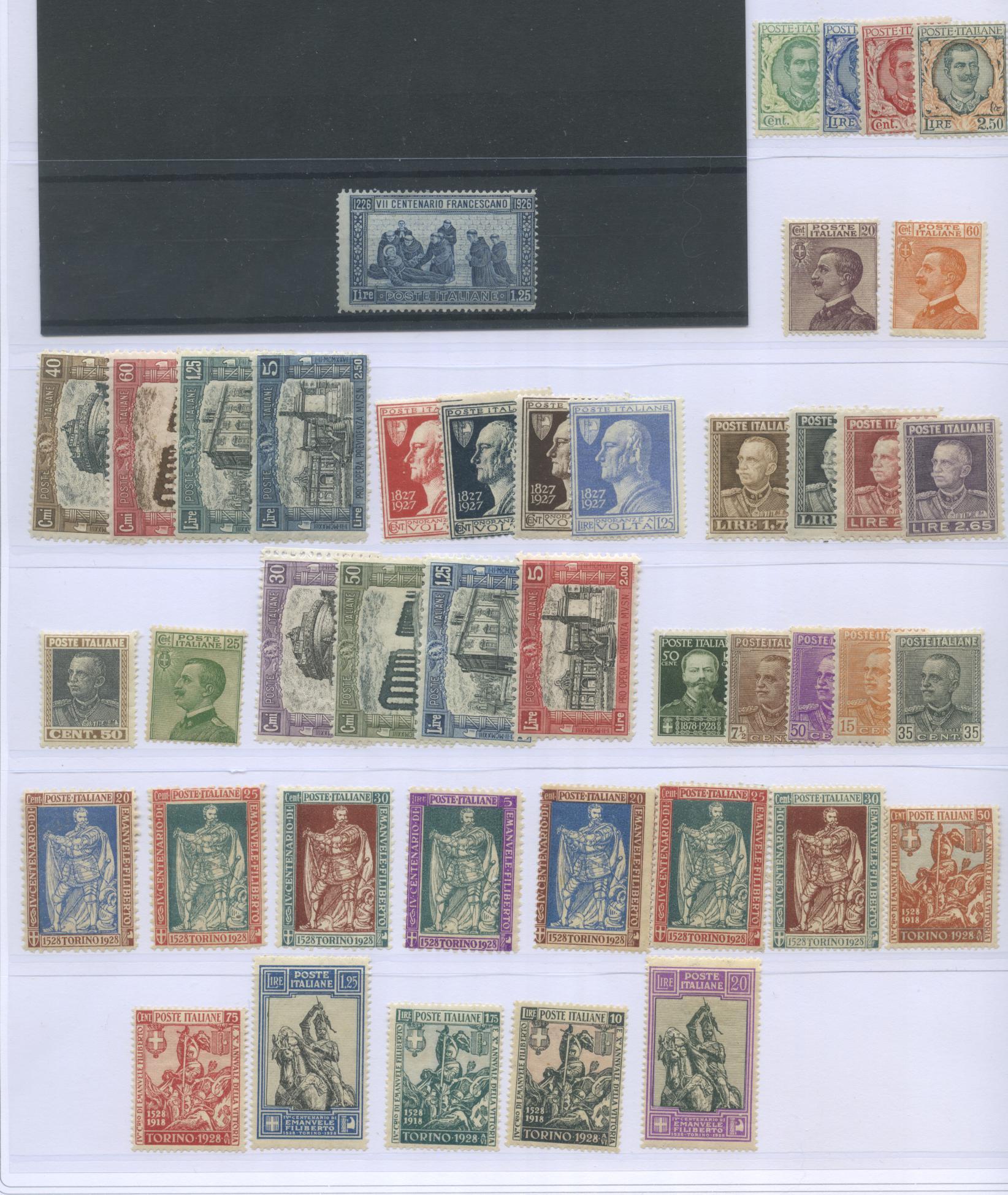 Scansione lotto: REGNO 1910/42 COLLEZIONE CPL.(-3 SERIE) **  CERT.