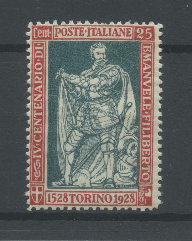 Scansione lotto: REGNO 1928 FILIBERTO 25C. dent.13,3/4 2 **