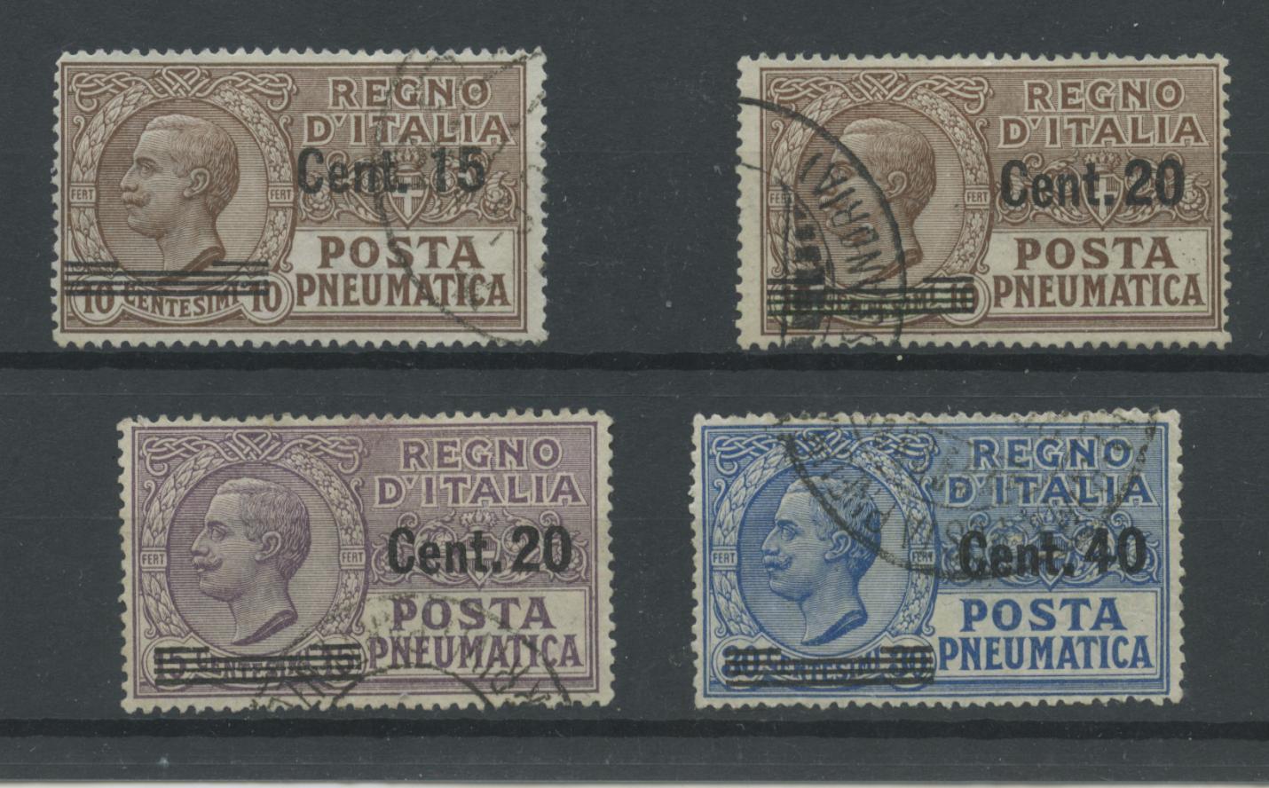 Scansione lotto: REGNO 1924/5 POSTA PNEUMATICA SOVR. 4V. US.