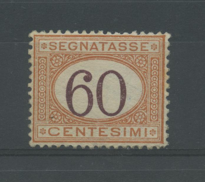 Scansione lotto: REGNO 1924 TASSE 60C. 2 ** CENTRATO