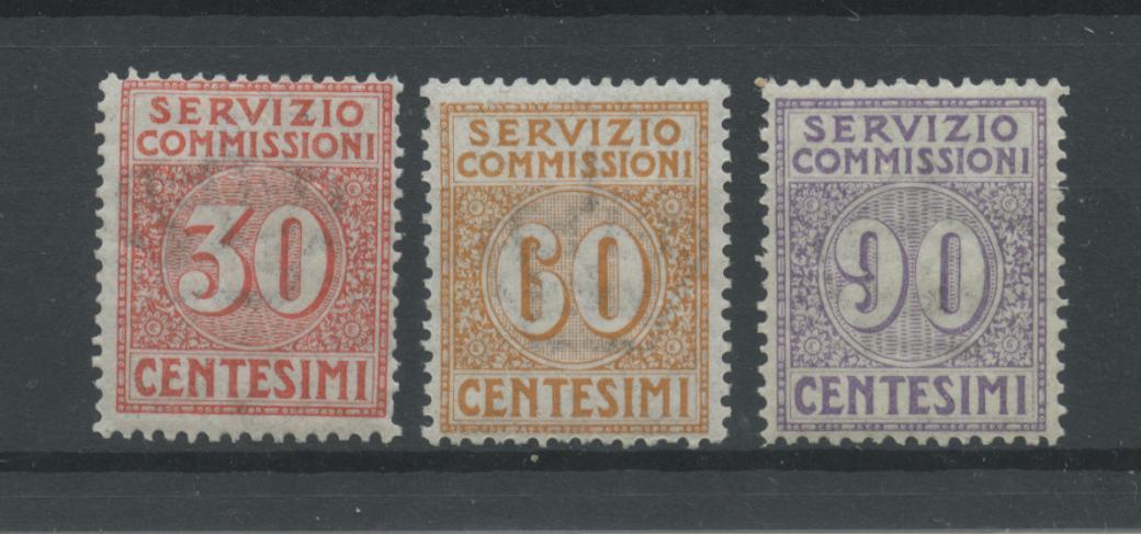 Scansione lotto: REGNO 1913 COMMISSIONI 3V. 2 ** CENTRATO