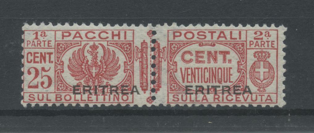 Scansione lotto: COLONIE ERITREA 1927/37 PACCHI C.25 N.23 **  CERT.