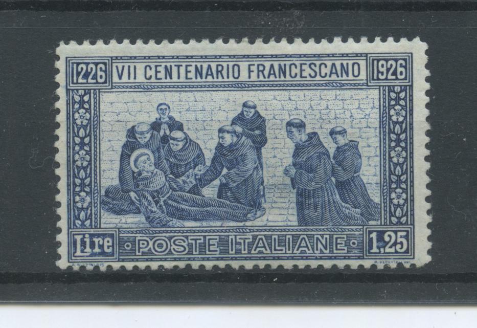 Scansione lotto: REGNO 1926 S. FRANCESCO RARO 7 ** CENTRATO CERT.