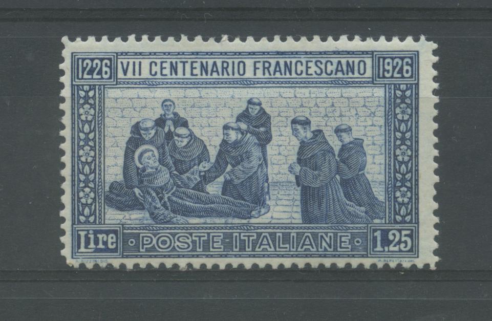 Scansione lotto: REGNO 1926 S. FRANCESCO RARO 6 ** CENTRATO CERT.