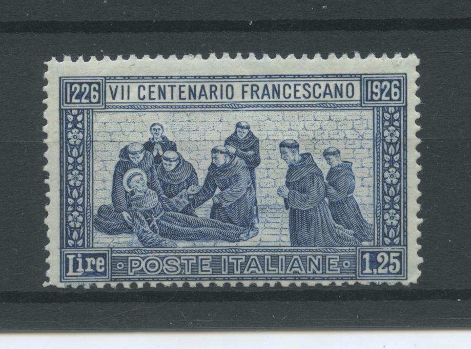 Scansione lotto: REGNO 1926 S. FRANCESCO RARO 5 ** CENTRATO CERT.