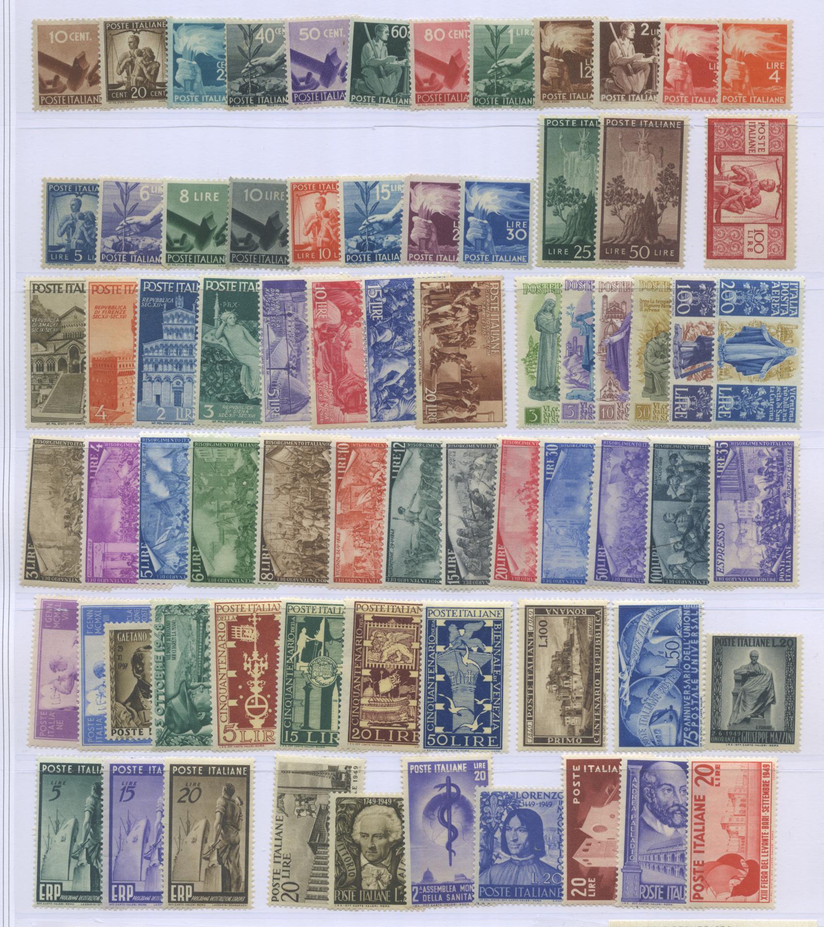 Scansione lotto: REPUBBLICA 1945/17 COLLEZIONE CPL. **