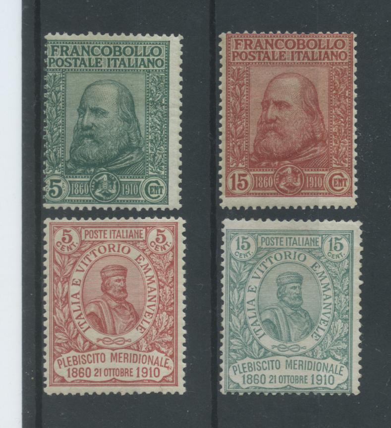 Scansione lotto: REGNO 1910 GARIBALDI 4V. 5 *