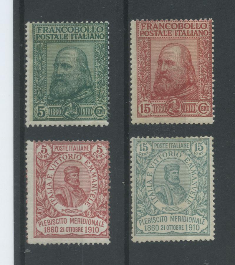 Scansione lotto: REGNO 1910 GARIBALDI 4V. 6 *