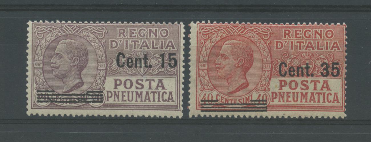 Scansione lotto: REGNO 1927 POSTA PNEUMATICA SOVR.2V. 2 **