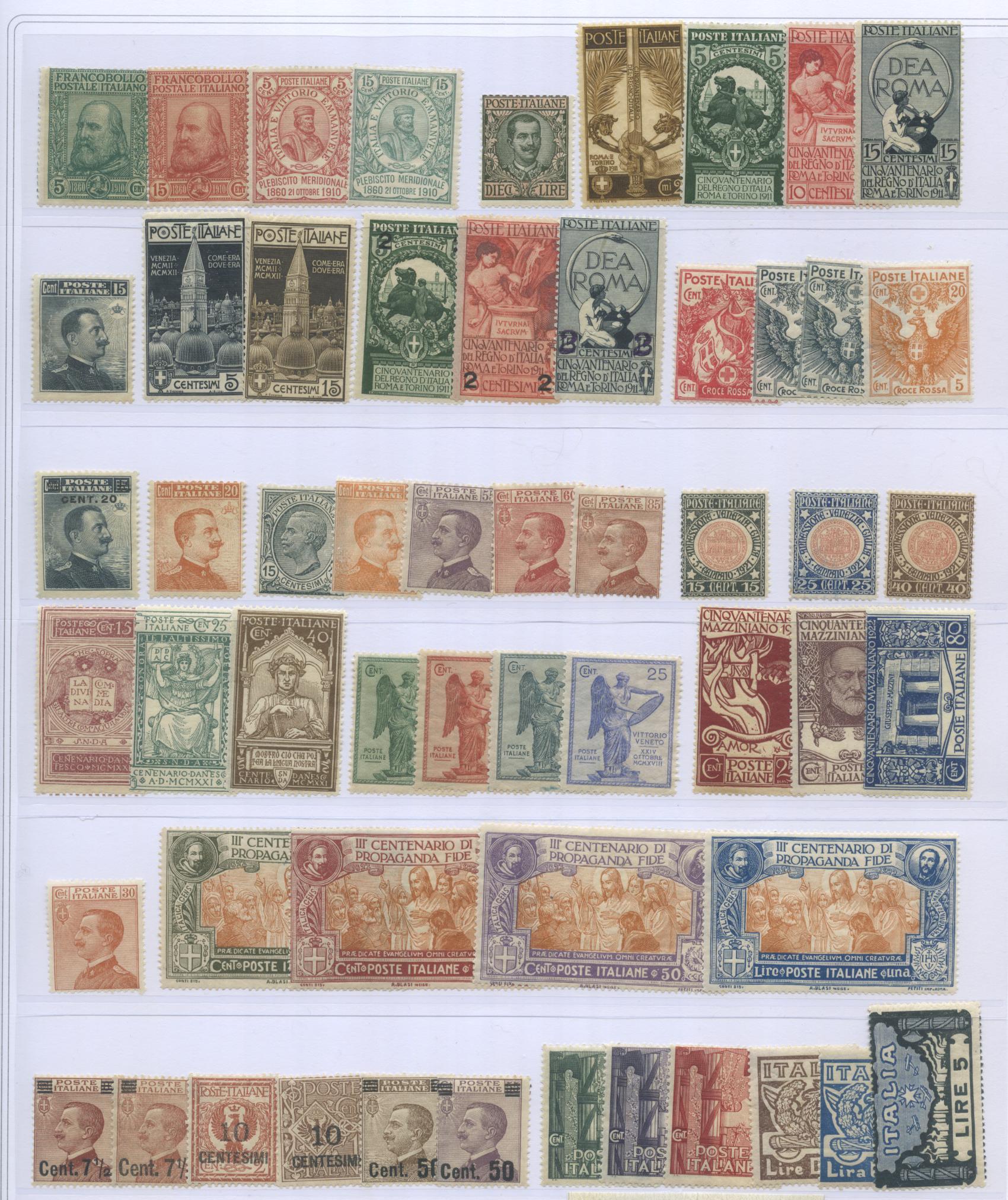 Scansione lotto: REGNO 1910/42 COLLEZIONE CPL.  (-4 SERIE) **