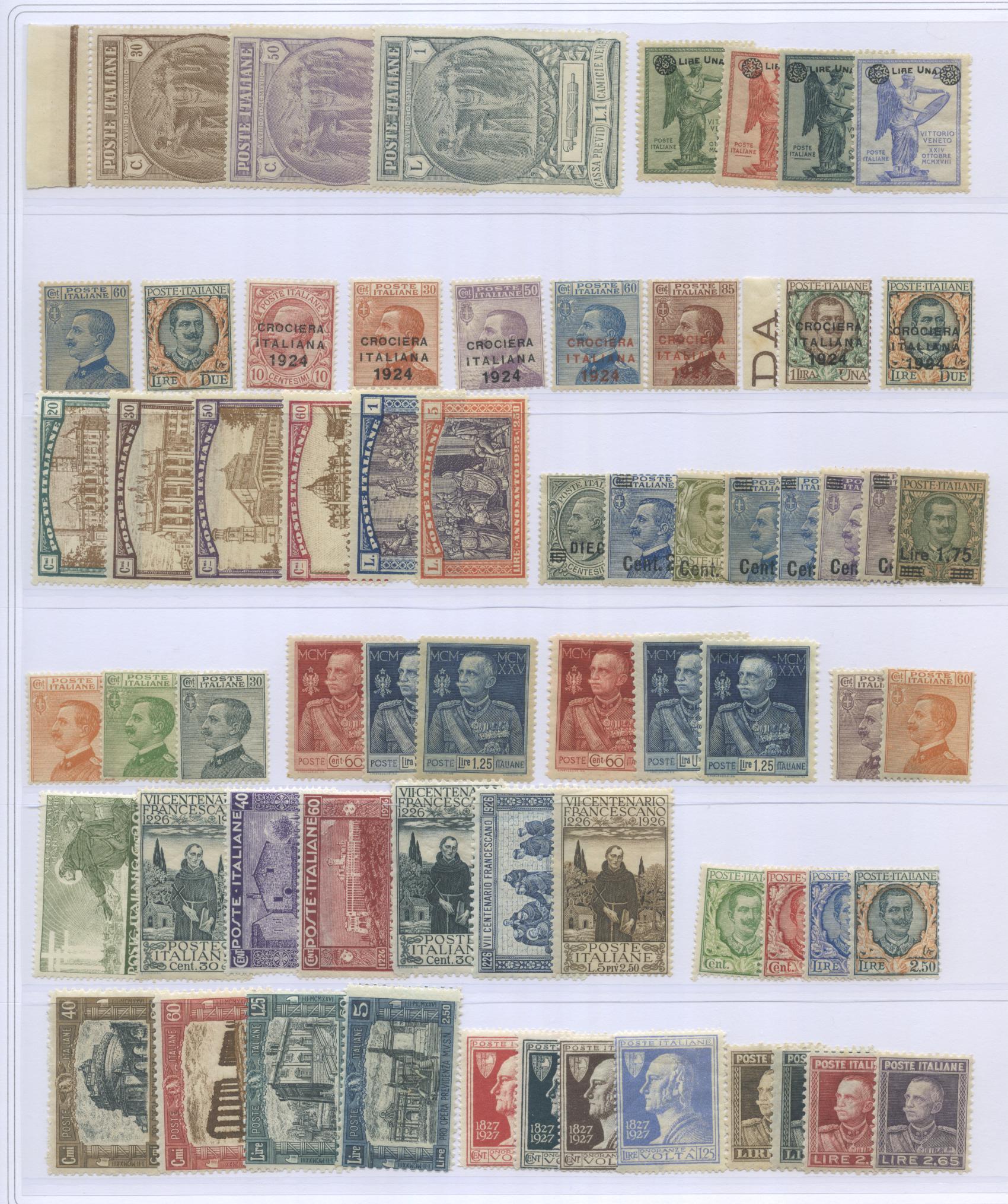 Scansione lotto: REGNO 1910/42 COLLEZIONE CPL.  (-4 SERIE) **