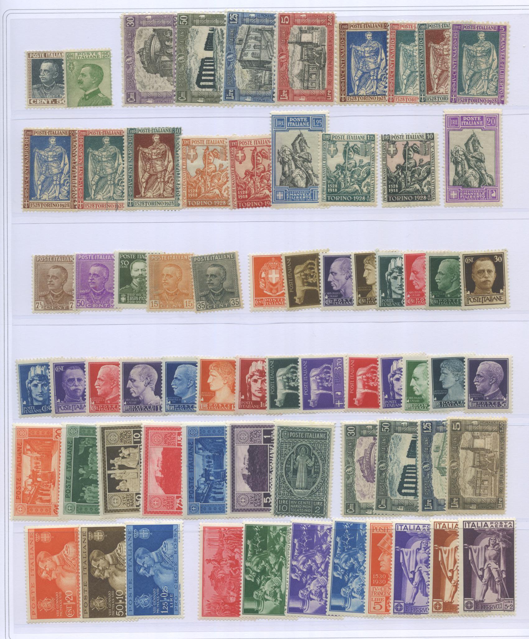 Scansione lotto: REGNO 1910/42 COLLEZIONE CPL.  (-4 SERIE) **