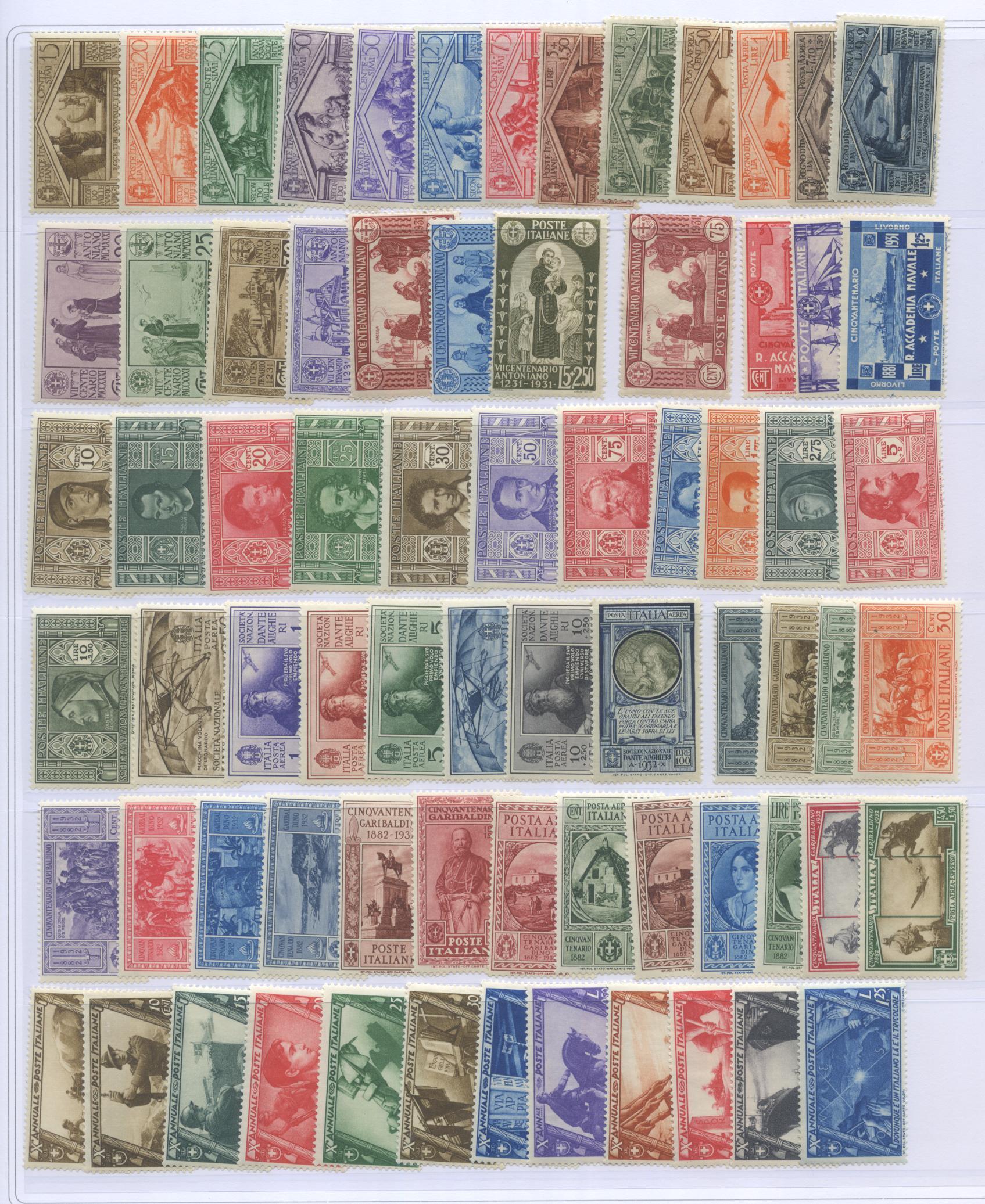 Scansione lotto: REGNO 1910/42 COLLEZIONE CPL.  (-4 SERIE) **