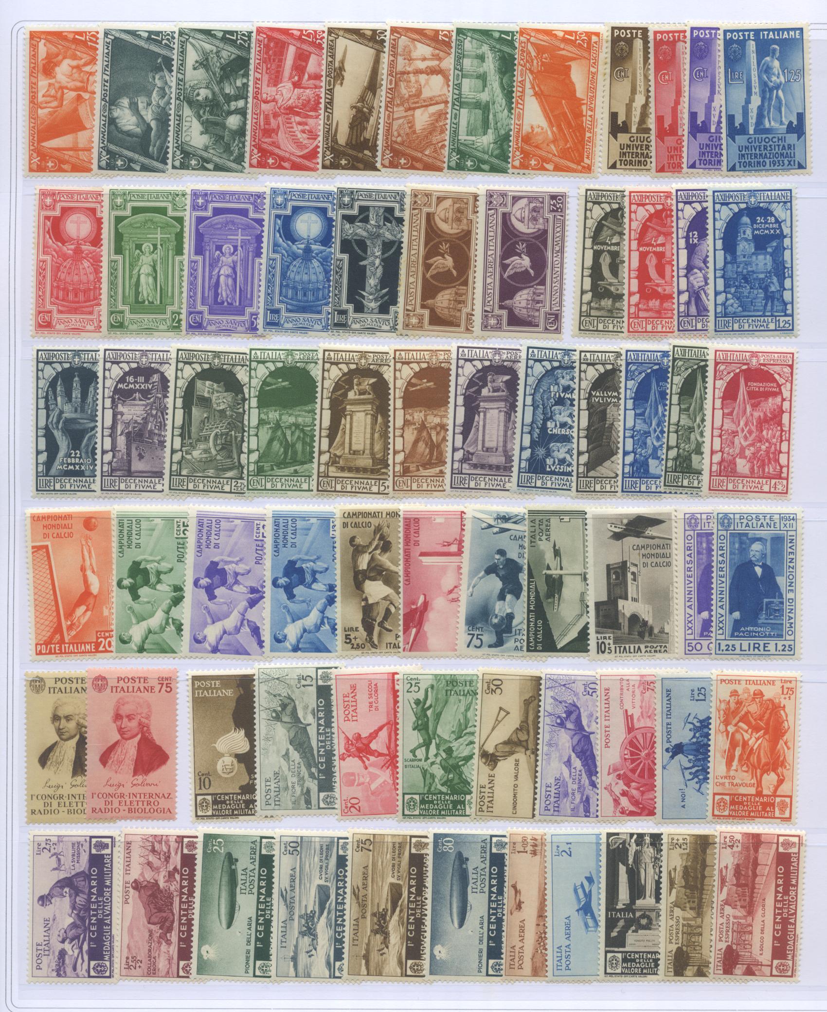 Scansione lotto: REGNO 1910/42 COLLEZIONE CPL.  (-4 SERIE) **