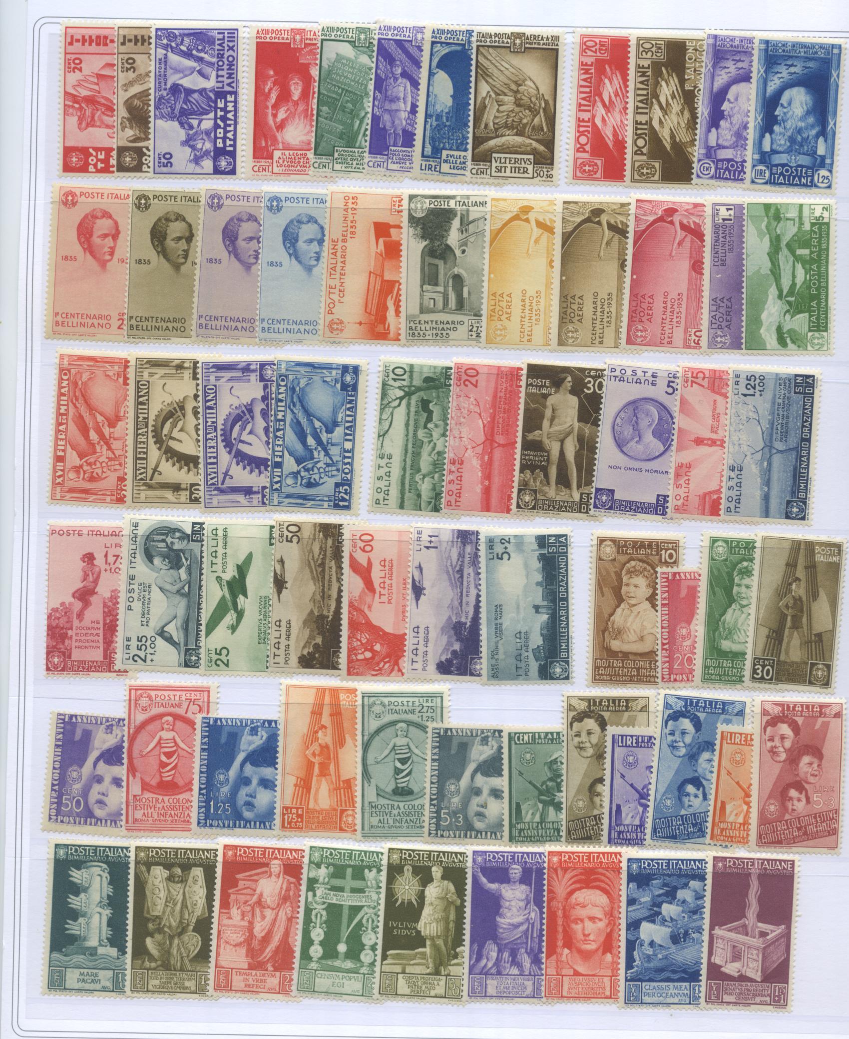 Scansione lotto: REGNO 1910/42 COLLEZIONE CPL.  (-4 SERIE) **