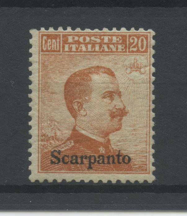 Scansione lotto: COLONIE EGEO 1922 20C. SCARPANTO ** CENTRATO