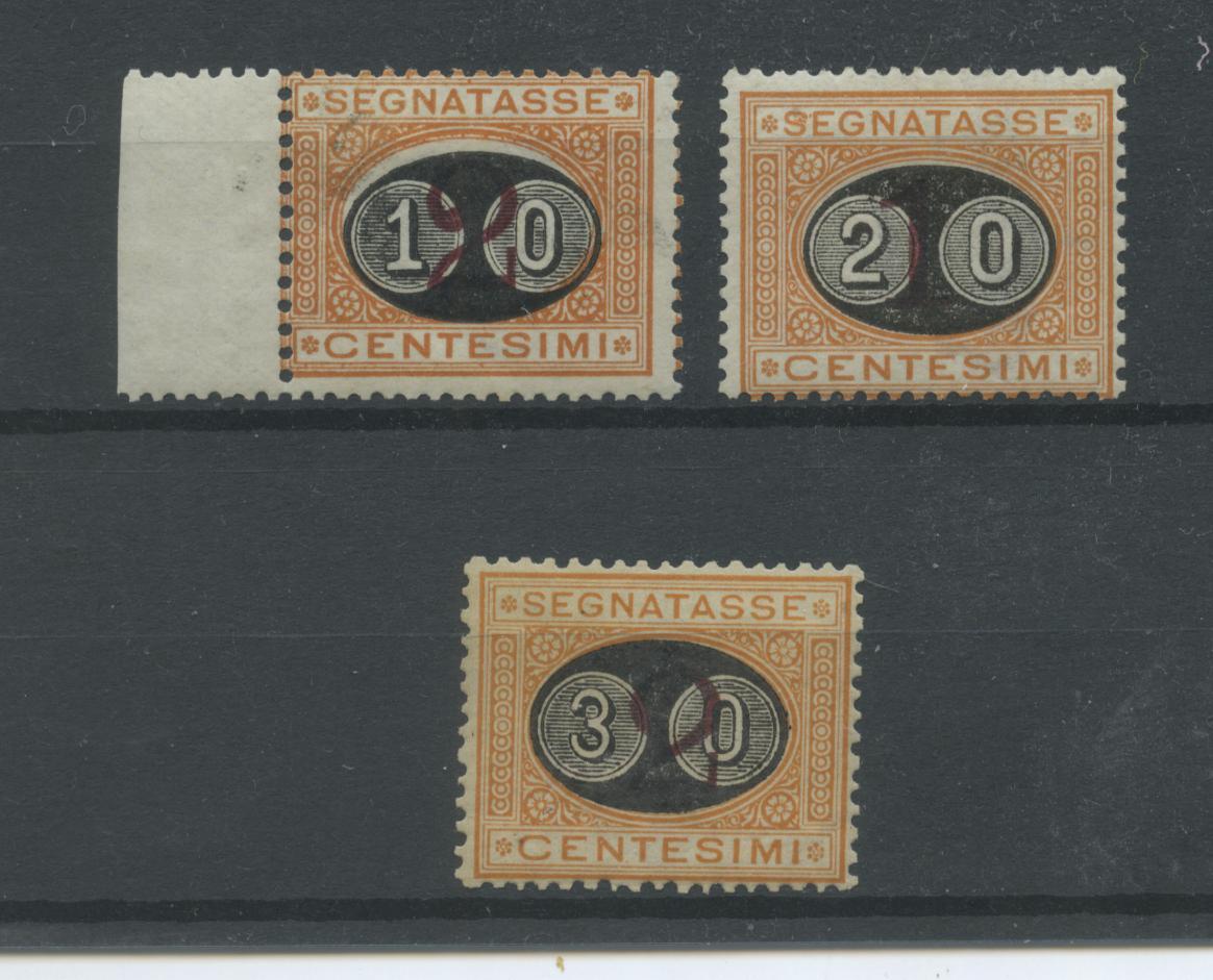 Scansione lotto: REGNO 1890/1 MASCHERINE 3V. 4 ** CENTRATO CERT.