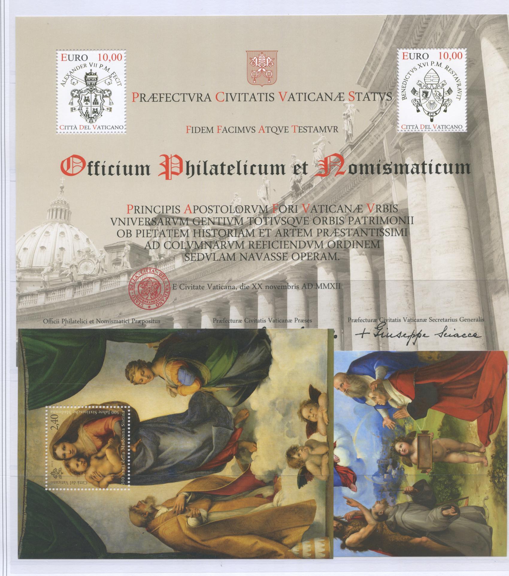 Scansione lotto: VATICANO 2012 ANNATA CPL. 23V.+4BF+1LB **