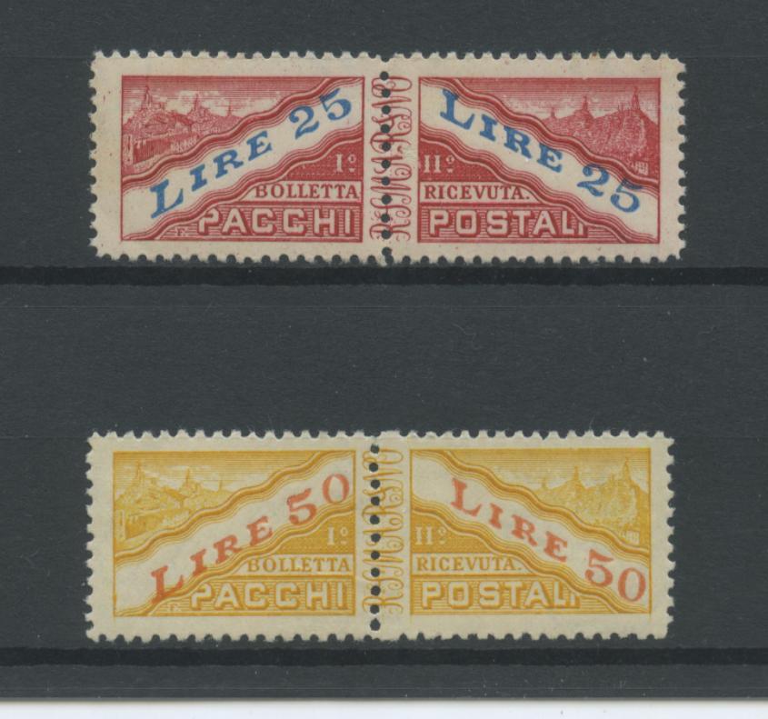 Scansione lotto: SAN MARINO 1946 PACCHI 2V. 2 ** LUSSO