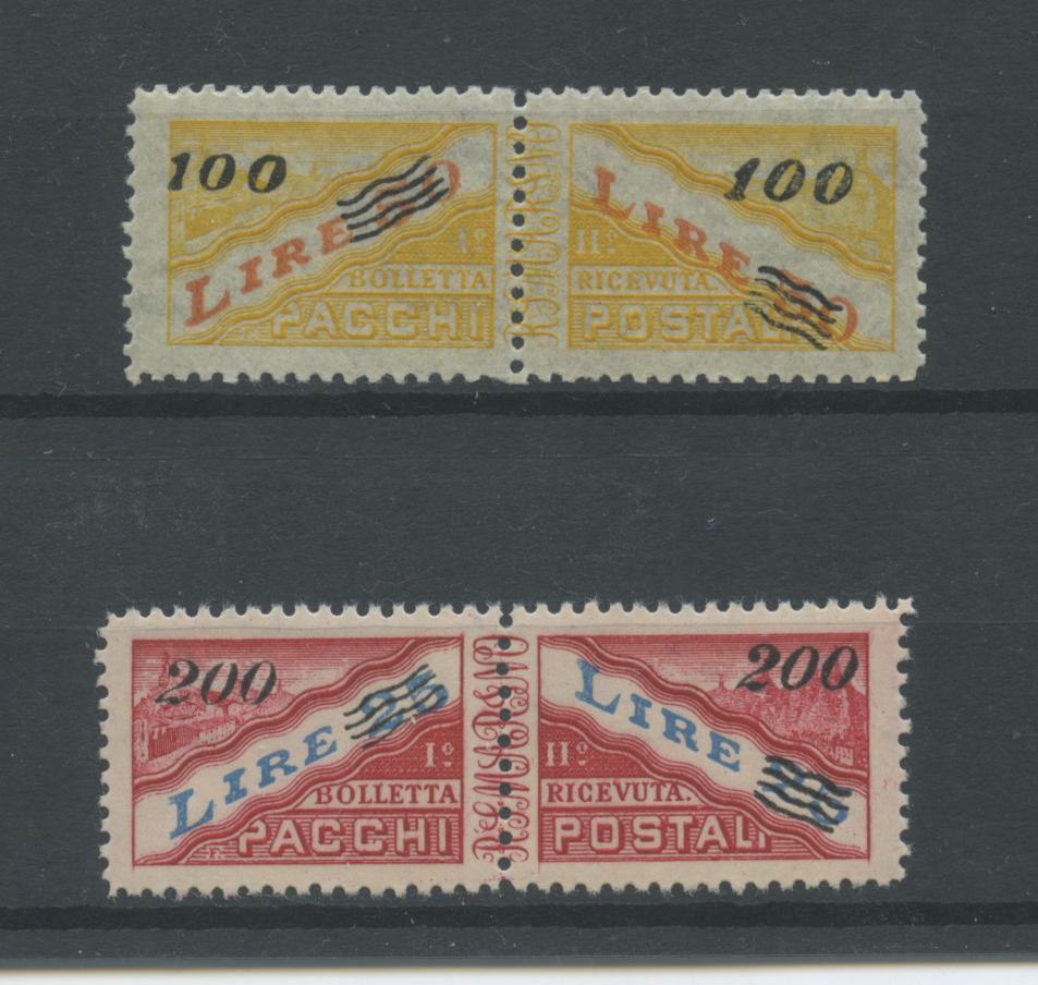 Scansione lotto: SAN MARINO 1948 PACCHI SOVR. 2V. ** LUSSO