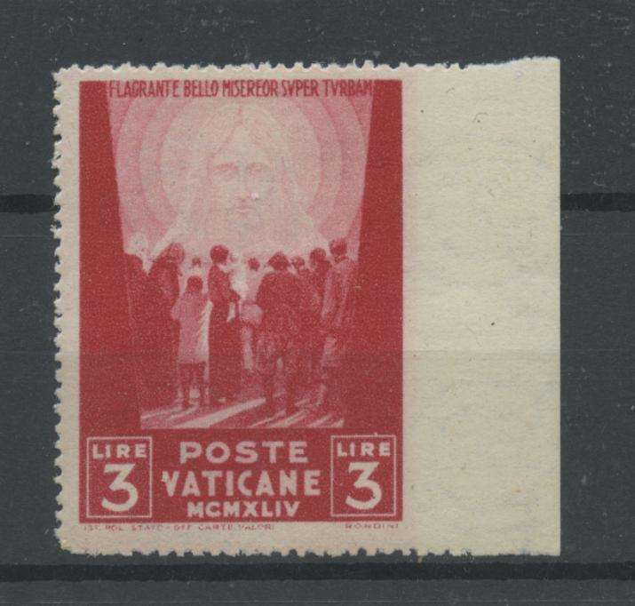 Scansione lotto: VATICANO 1945 L.3 N.100 VARIETA' **