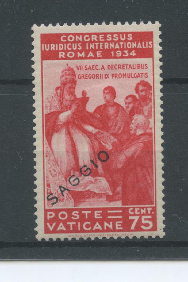 Scansione lotto: VATICANO 1935 GIURIDICO C.75 SAGGIO *