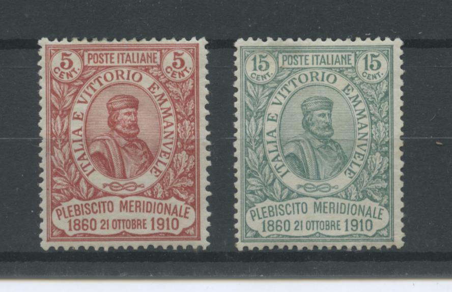 Scansione lotto: REGNO 1910 GARIBALDI 2V. ** CENTRATO CERT.