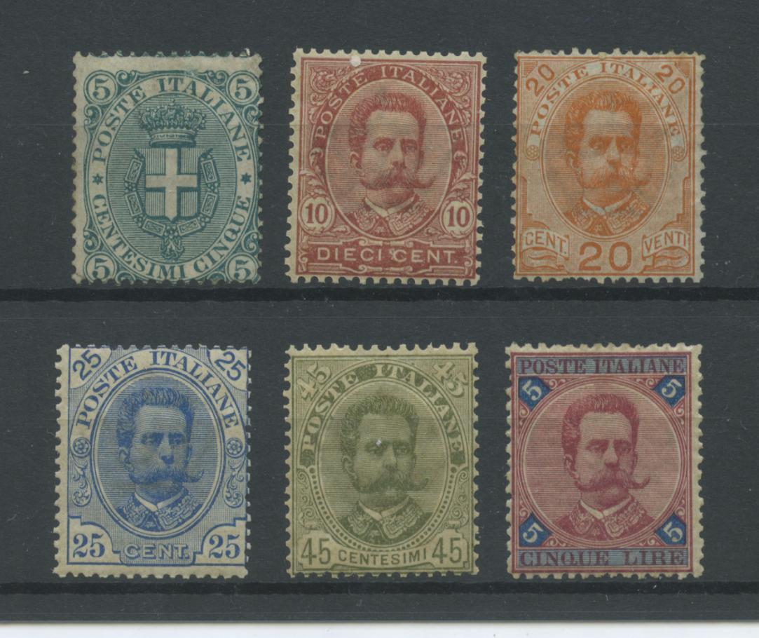 Scansione lotto: REGNO 1891/6 UMBERTO I 6V. 2 *