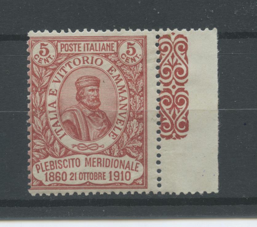 Scansione lotto: REGNO 1910 GARIBALDI 5+5 CARMINIO  ** CENTRATO