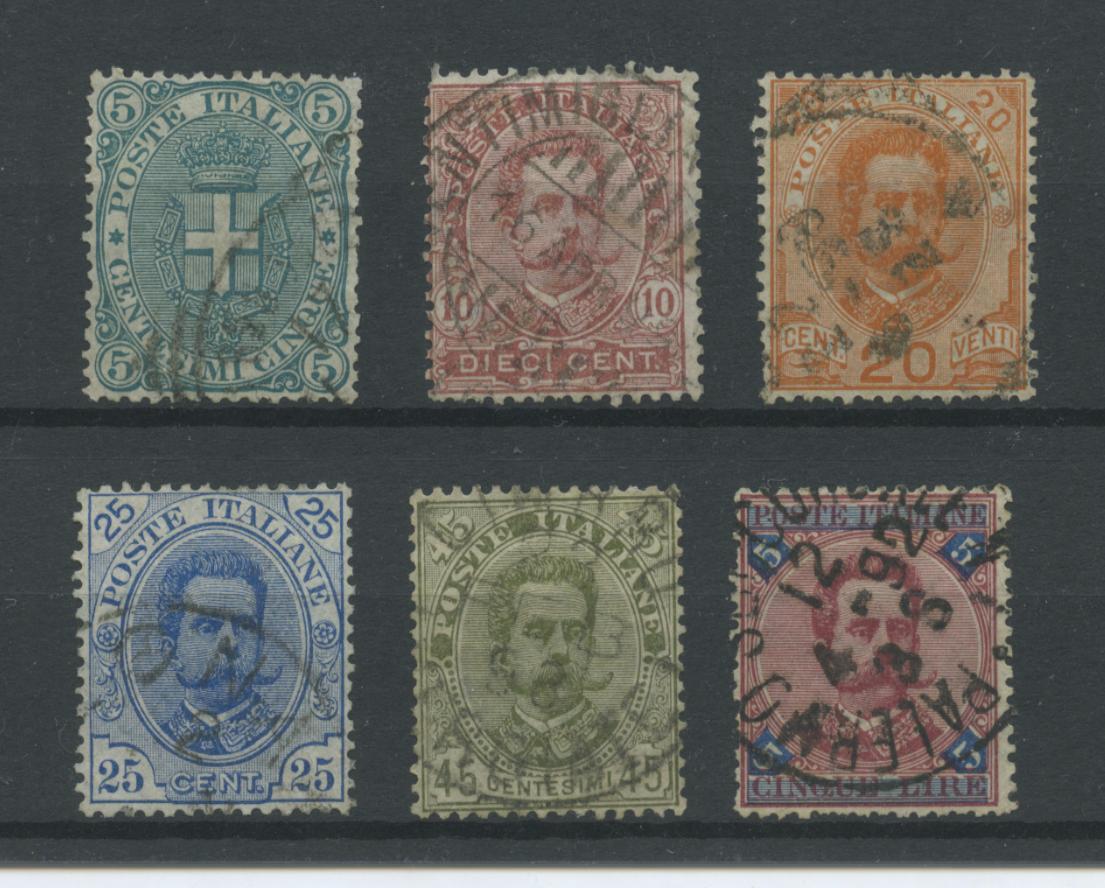 Scansione lotto: REGNO 1891/6 UMBERTO I 6V.(originale) 4 US.