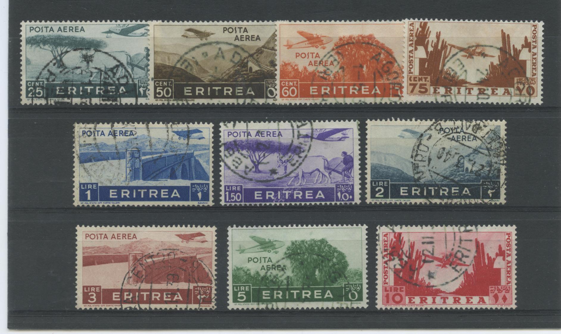 Scansione lotto: COLONIE ERITREA 1936 PITTORICA P.A. 10V. US.