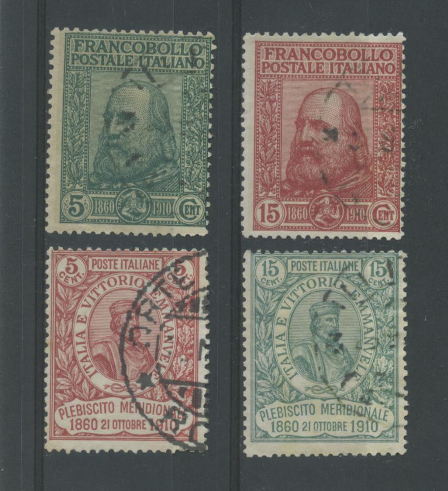 Scansione lotto: REGNO 1910 GARIBALDI 4V. 2 US.