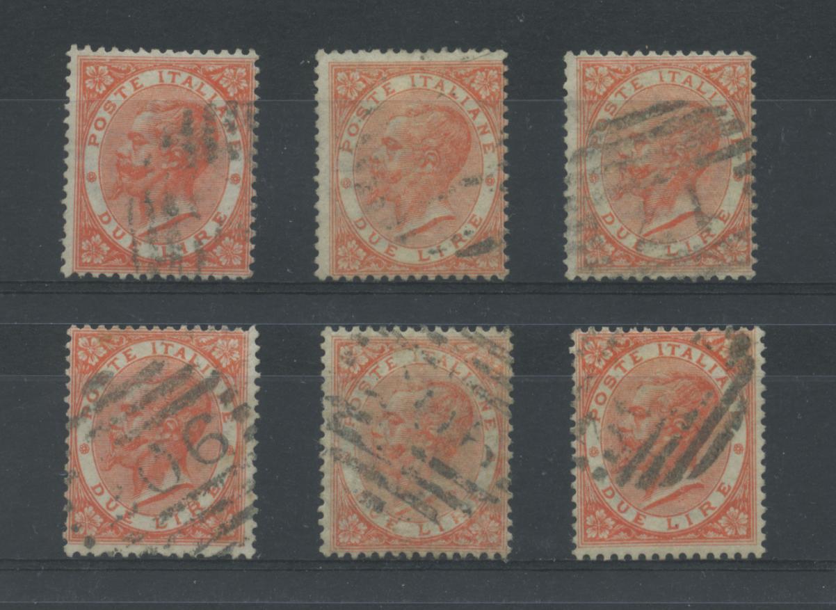 Scansione lotto: REGNO 1862 L.2(originale) x6 US.