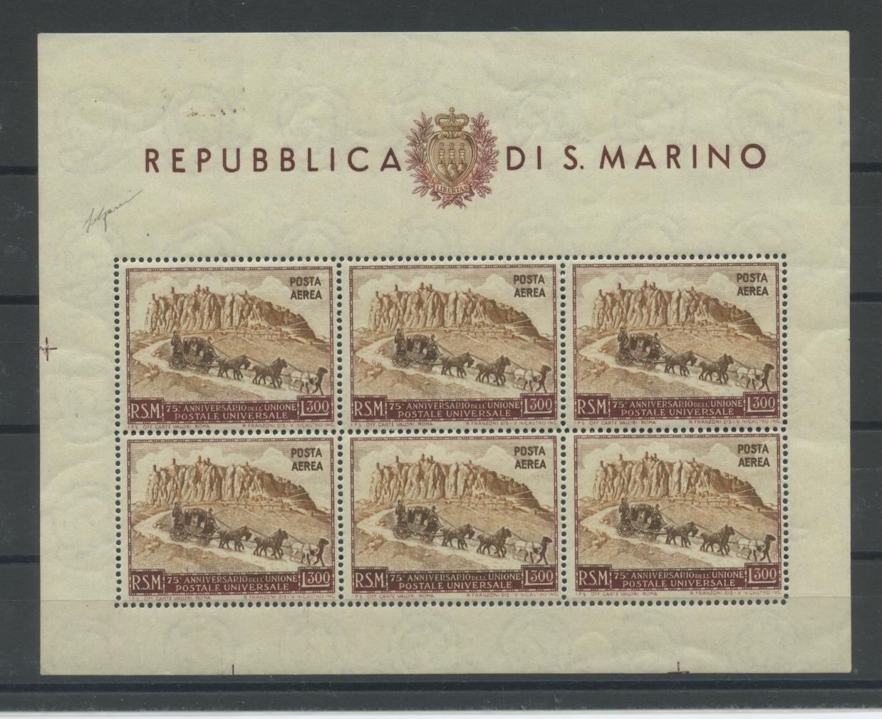 Scansione lotto: SAN MARINO 1951 B.F. UPU L.300 2 **