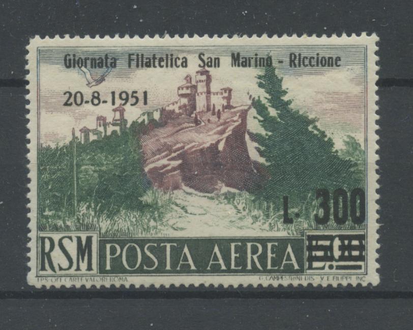 Scansione lotto: SAN MARINO 1951 P.A. 300L. SU 500L. ** CENTRATO