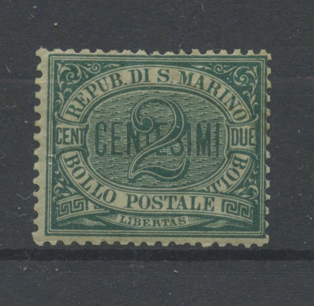 Scansione lotto: SAN MARINO 1877 2C. ** CENTRATO