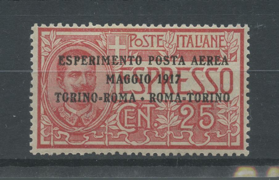 Scansione lotto: REGNO 1917 POSTA AEREA N.1 2 ** CENTRATO