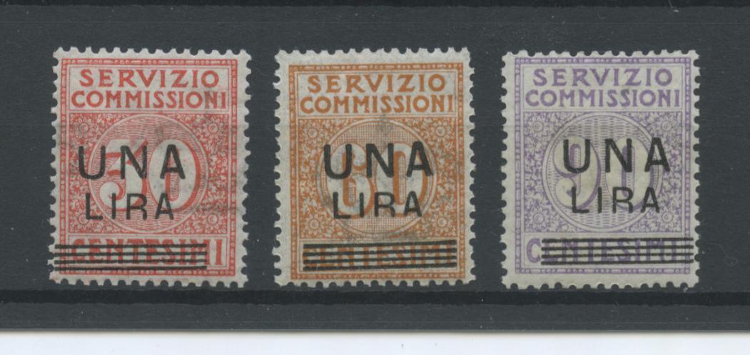 Scansione lotto: REGNO 1925 COMMISSIONI SOVR. 3V. 3 ** CENTRATO