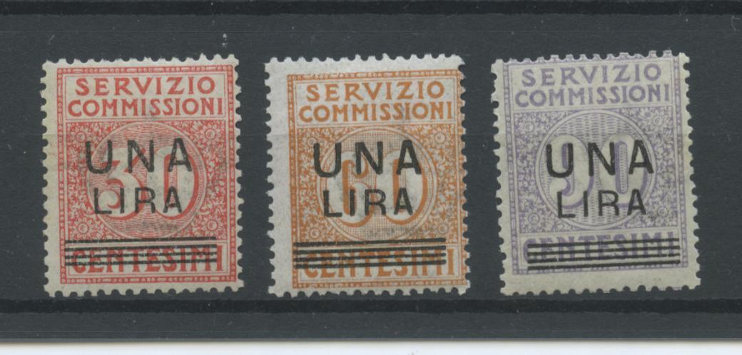 Scansione lotto: REGNO 1925 COMMISSIONI SOVR. 3V. 3 **