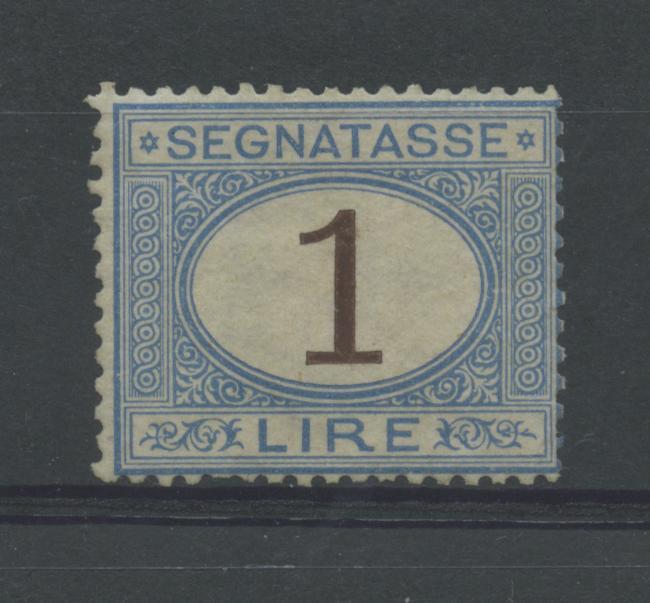 Scansione lotto: REGNO 1870 TASSE L.1 4 **  CERT.