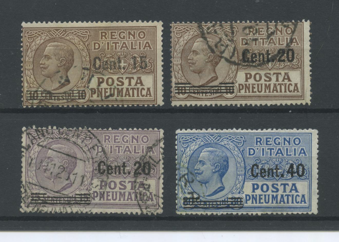 Scansione lotto: REGNO 1924/5 POSTA PNEUMATICA 4V. 3 US.