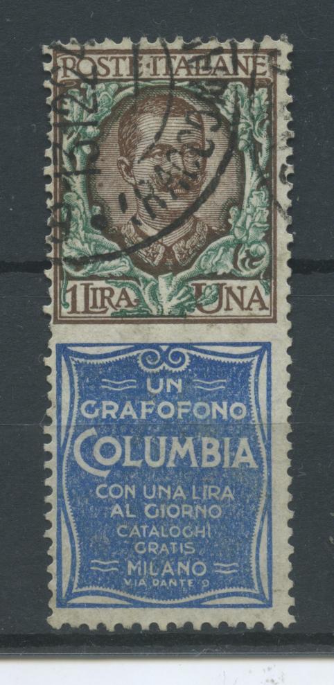 Scansione lotto: REGNO 1924 L.1 COLUMBIA US. LUSSO CERT.